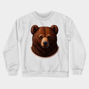 Grizzly Bear Portrait Crewneck Sweatshirt